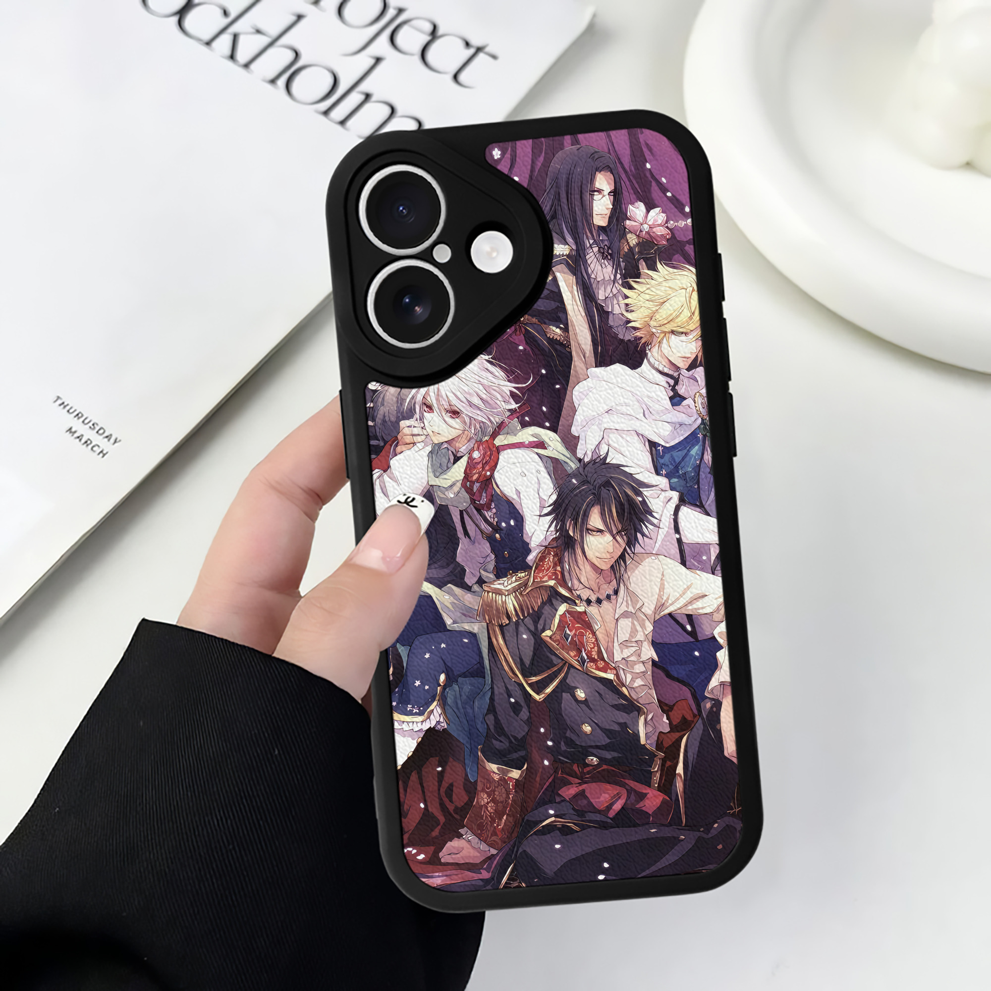 （画像用） 刀剣乱舞 Touken Ranbu 【iPhone 16シリーズ対応】シリコンスマホケース（レザー調） 材質：シリコン